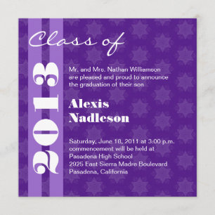 Purple Stars 2013 New Grad or Change to Any Year Announcement