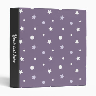 Purple Stars 3 Ring Binders
