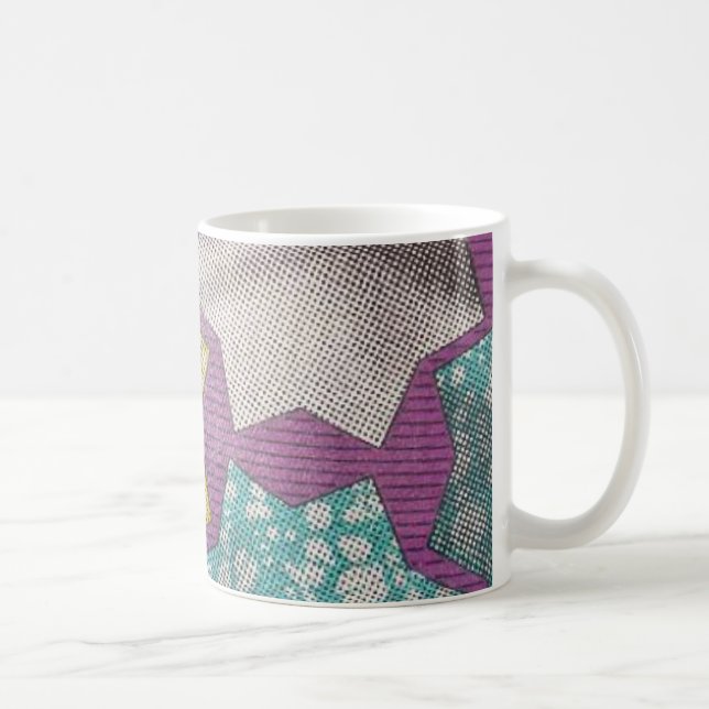 Purple Stars Ankara Mug (Right)