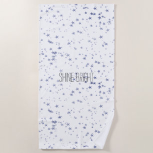 Purple Stars Beach Towel