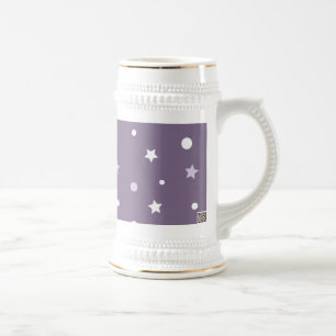 Purple Stars Beer Stein