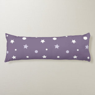Purple Stars Body Pillow