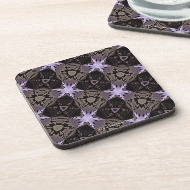 Purple Stars Cork Coaster (Left Side)