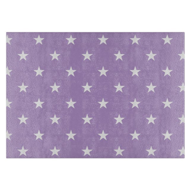 Purple Stars Cutting Board (Front)