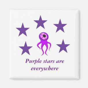 Purple Stars Everywhere Magnet