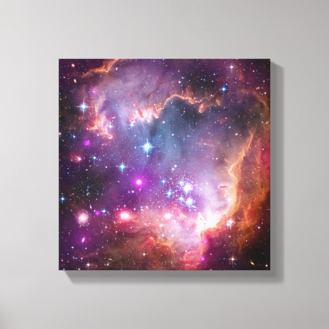 Purple Stars Galaxy Space Astronomy Canvas Print (Front)