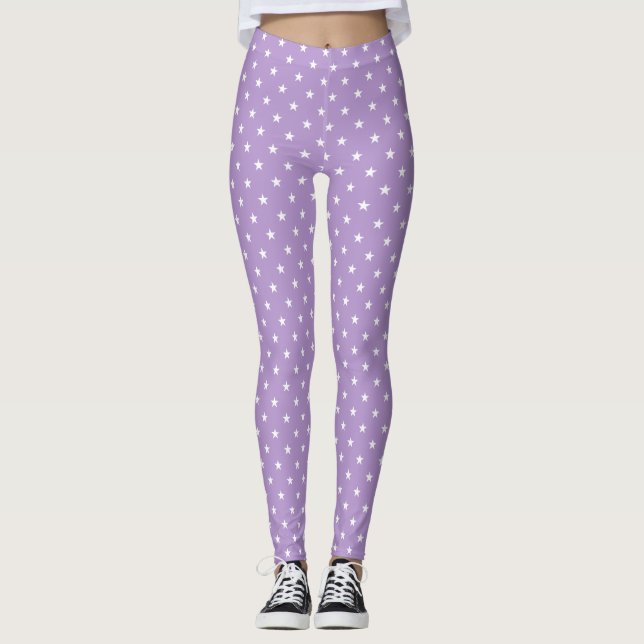 Purple Stars Leggings (Front)