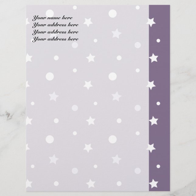 Purple Stars Letterhead (Front)
