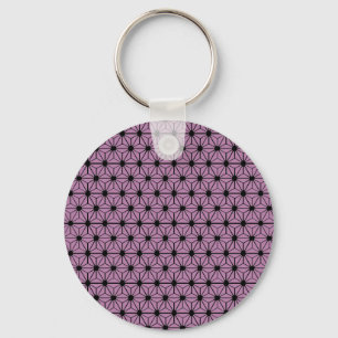 purple stars pattern keychain