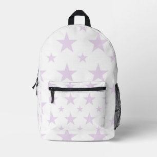 Purple Stars Pattern Pastel Constellation Printed Backpack