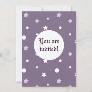 Purple Stars Personalized Announcements