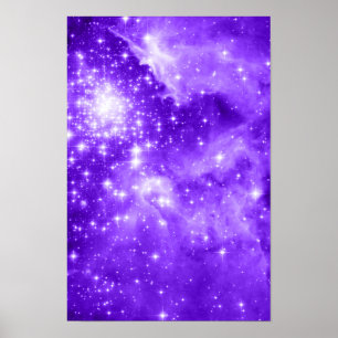 Purple Stars Poster