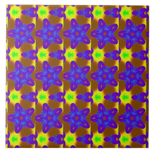 purple stars tile