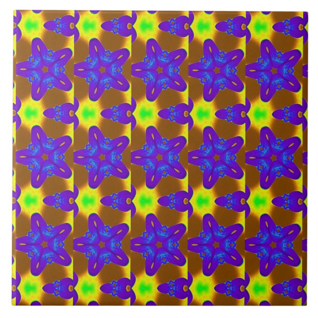 purple stars tile (Front)
