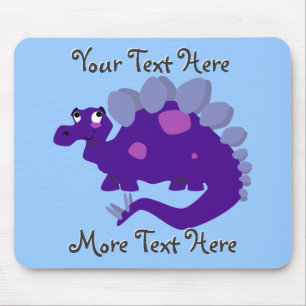 Purple Stegosaurus Mousepad