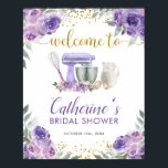 Purple Stock the Kitchen Welcome Sign<br><div class="desc">Purple Stock the Kitchen Bridal Shower Welcome Sign</div>