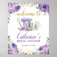 Purple Stock the Kitchen Welcome Sign