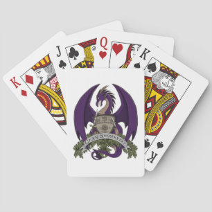 Purple Stonefire Dragon Crest Playing Cards