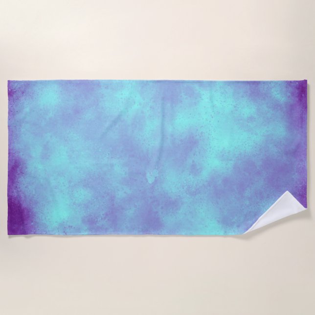 Purple Storm Cloud Effect  Beach Towel (Front)
