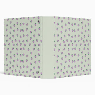 Purple Strawberries Pattern Binder