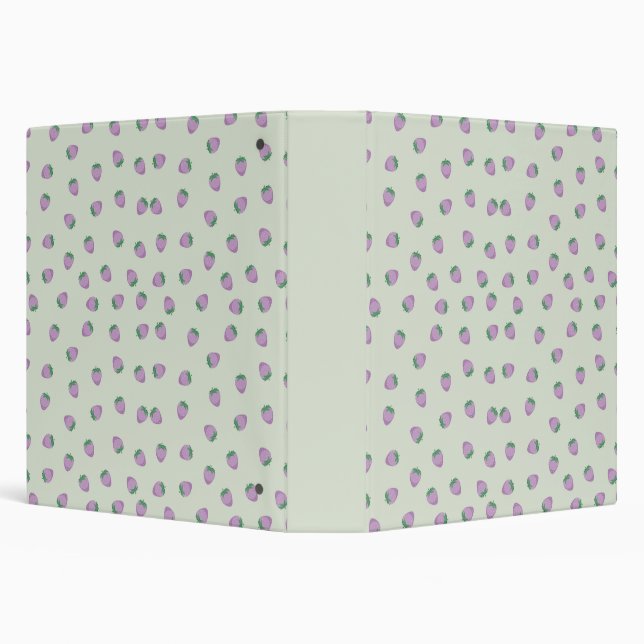 Purple Strawberries Pattern Binder (Background)