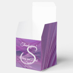 Purple Streaks Wedding Favor Box