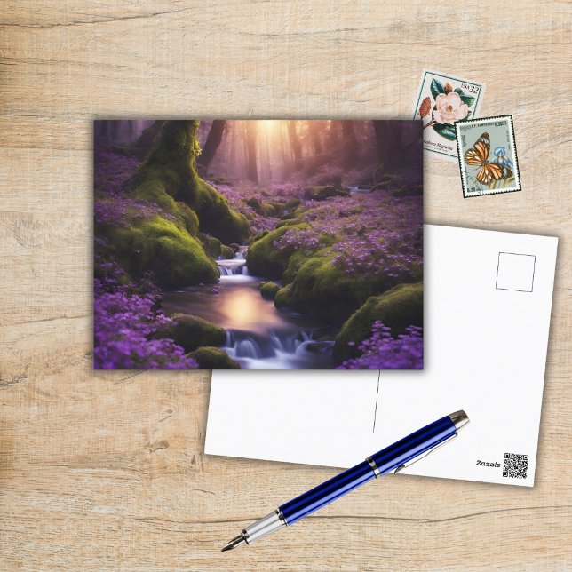 Purple Stream Postcard (Creator Uploaded)