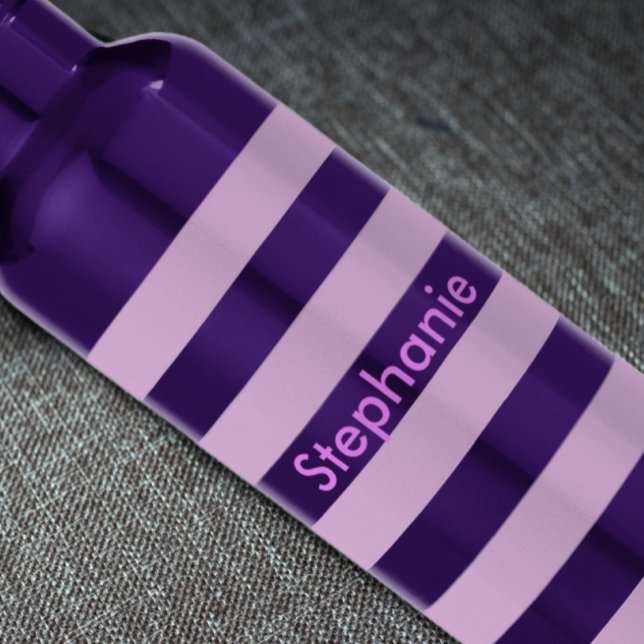 Purple Stripe 532 Ml Water Bottle (Creator Uploaded)