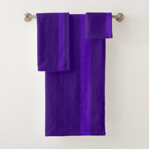 Purple Stripe Bath Towel Set