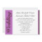Purple Stripe Chocolate Brown Wedding Invitations