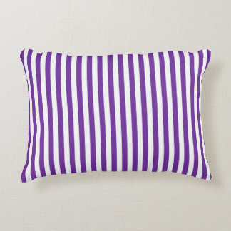 Purple Striped Accent Pillow