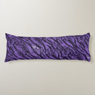 Purple Striped Camo Body Pillow