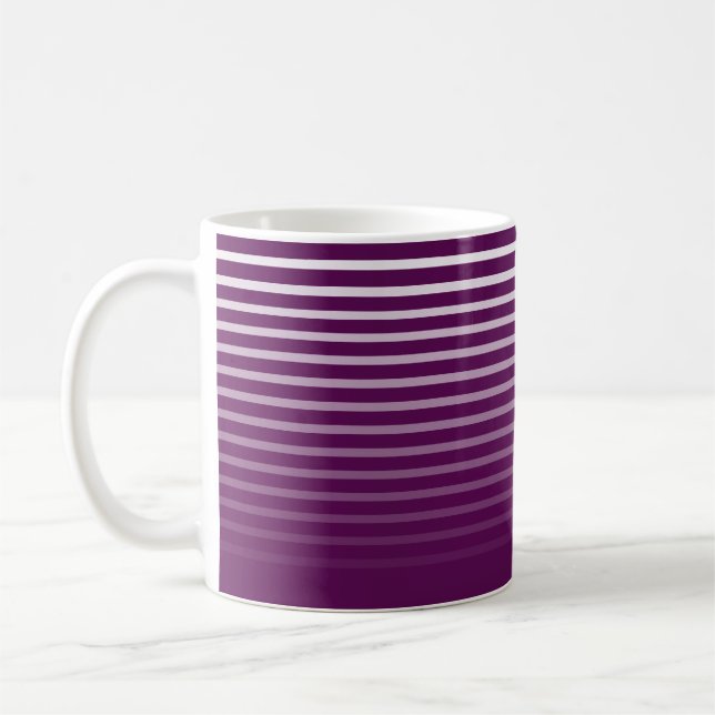 Purple Striped Coffee Mug (Left)