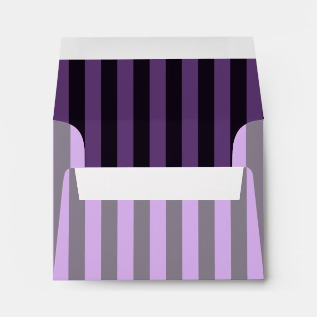 Purple Striped Custom Envelope (Back (Bottom))
