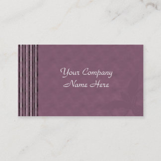 Purple Striped Elegant Business Card