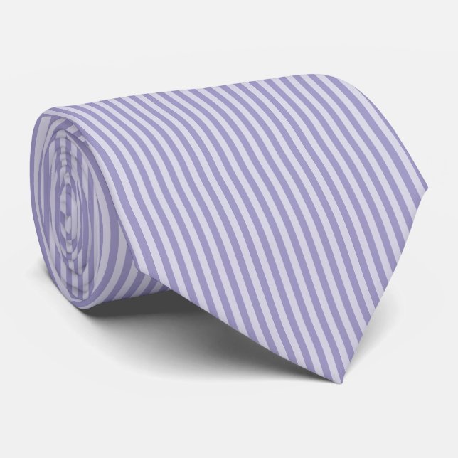 Purple Striped Pattern Tie (Rolled)
