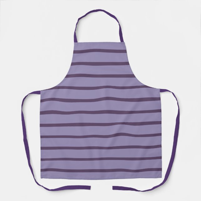 Purple Stripes  Apron (Front)