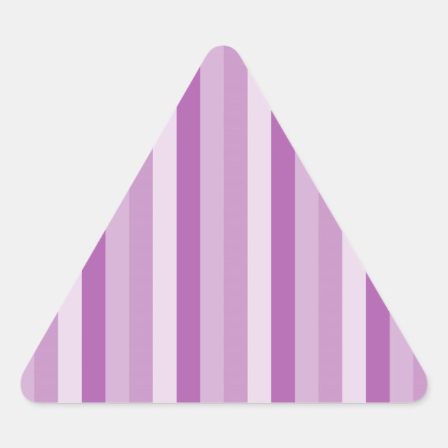 Purple stripes design pattern triangle sticker (Front)