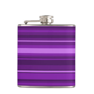 Purple stripes hip flask