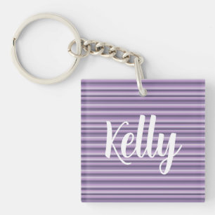 Purple stripes keychain