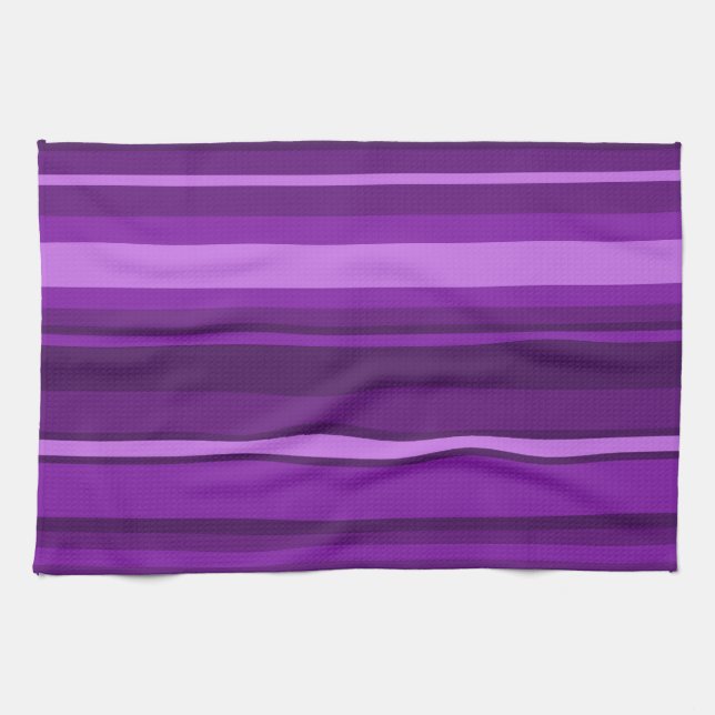 Purple stripes kitchen towel (Horizontal)