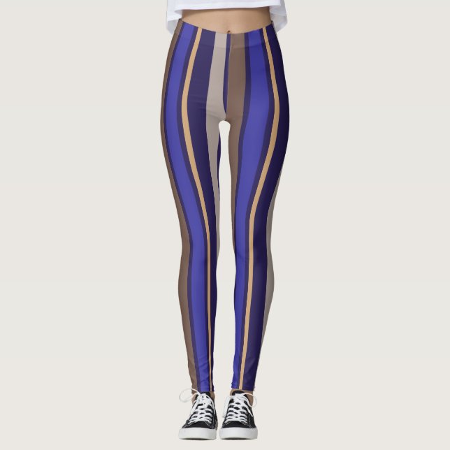 purple stripes leggings (Front)