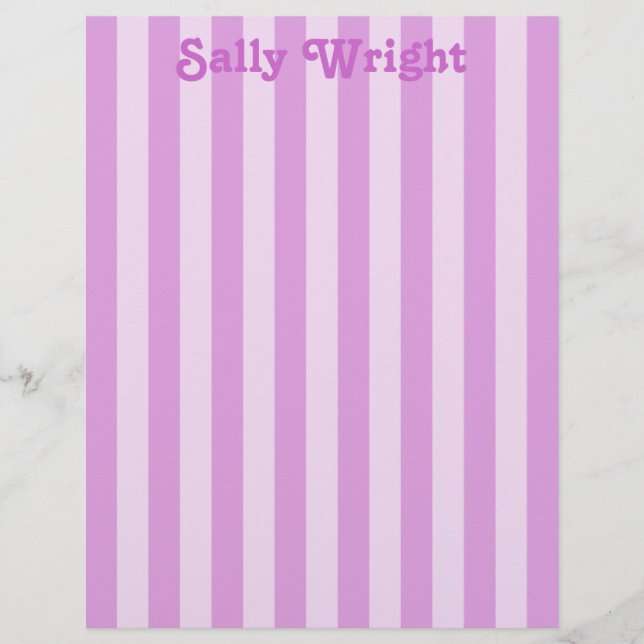 Purple Stripes Letterhead (Front)