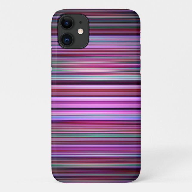 Purple stripes pattern Case-Mate iPhone case (Back)