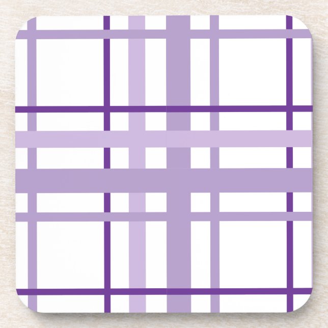 Purple Stripes Pattern  Coaster (Front)
