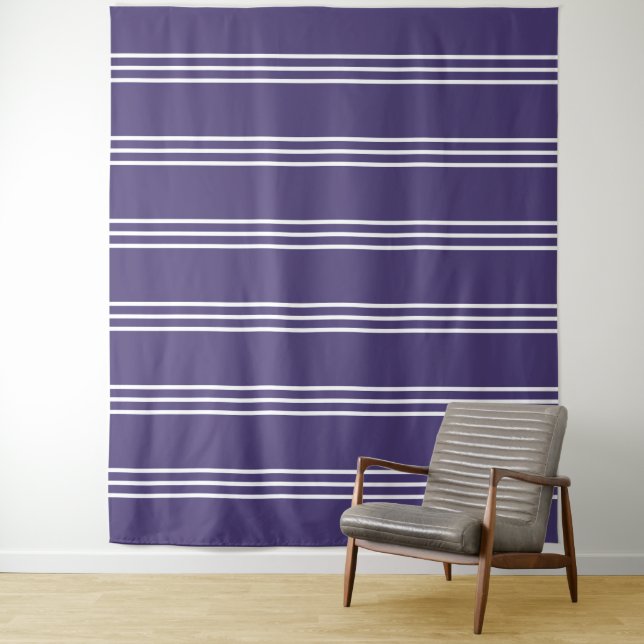 Purple Stripes Pattern tapestries (In Situ)