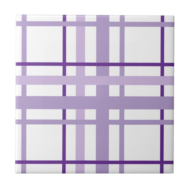 Purple Stripes Pattern  Tile (Front)