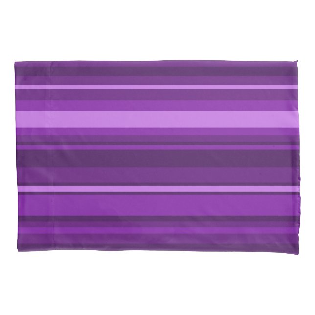Purple stripes pillowcase (Front)