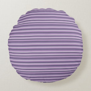 Purple stripes round pillow
