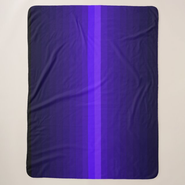 Purple Stripes Sherpa Blanket (Front)
